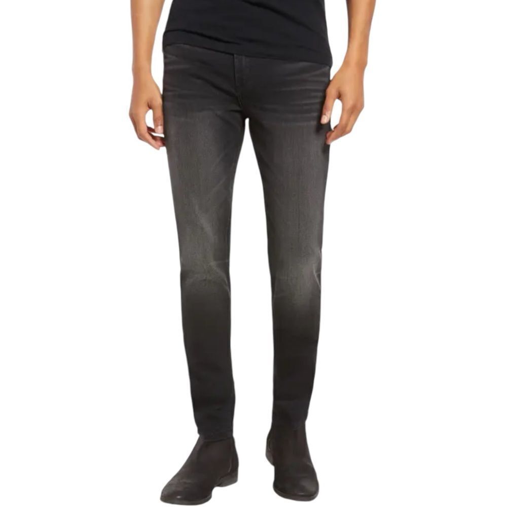 Men's Monfrere Jeans 34x33 Greyson‎ Skinny Black Rodium Cotton Blend